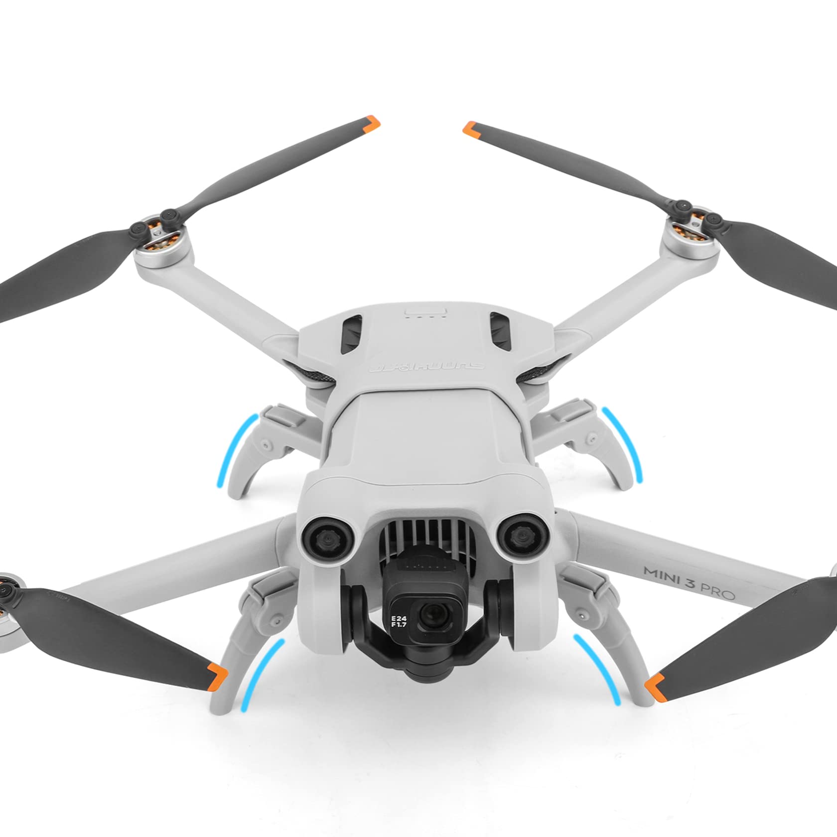 Carrello Di Atterraggio Pieghevole A Ragno Per DJI Mini 3 Pro: Rialzo 30 Mm, In Plastica E Silicone, Grigio