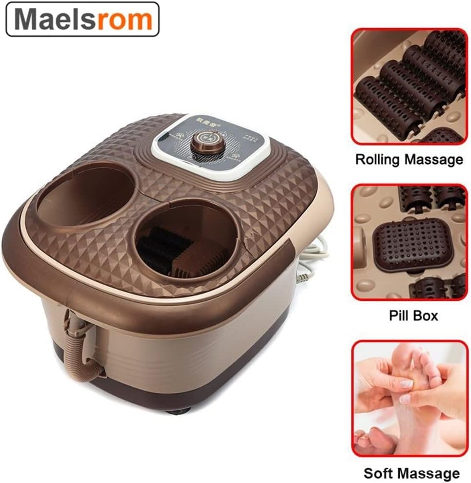 Masajeador de spa para pies plegable con calor y rodillos miniatura 3