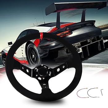 スパルコ R345 ディープコーン ステアリング 35パイ スエード ブラック Sparco R345 Steering Wheel Deep Dish - Suede & Leather