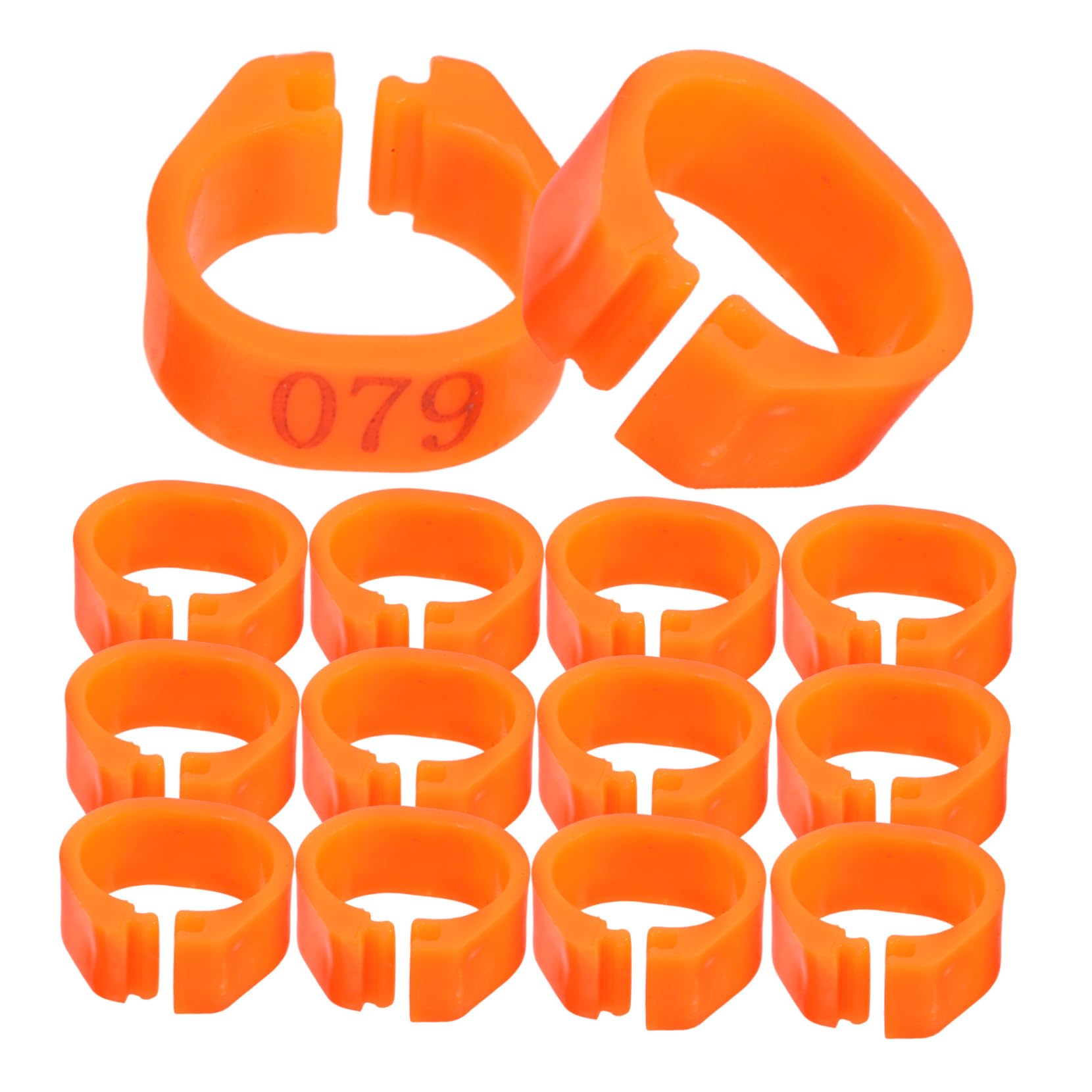 Generic 100 Pcs Plastic Pigeon Leg Rings 8mm Diameter Numbered Chicken Leg Bands for Farm Aviary Reusable