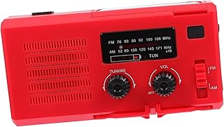 BETOOKY Rádio De Manivela De Emergência Ao Ar Livre Rádio De Manivela De Emergência Portátil Rádio De Emergência Solar Rádio De Emergência Multifuncional Rádio De Manivela De Emergência
