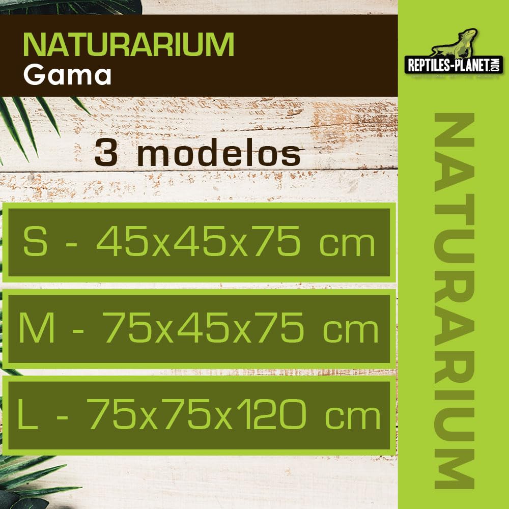 Reptiles Planet Naturarium - Terrario Rectangular de Malla Flexible (75 x 45 x 120 cm)