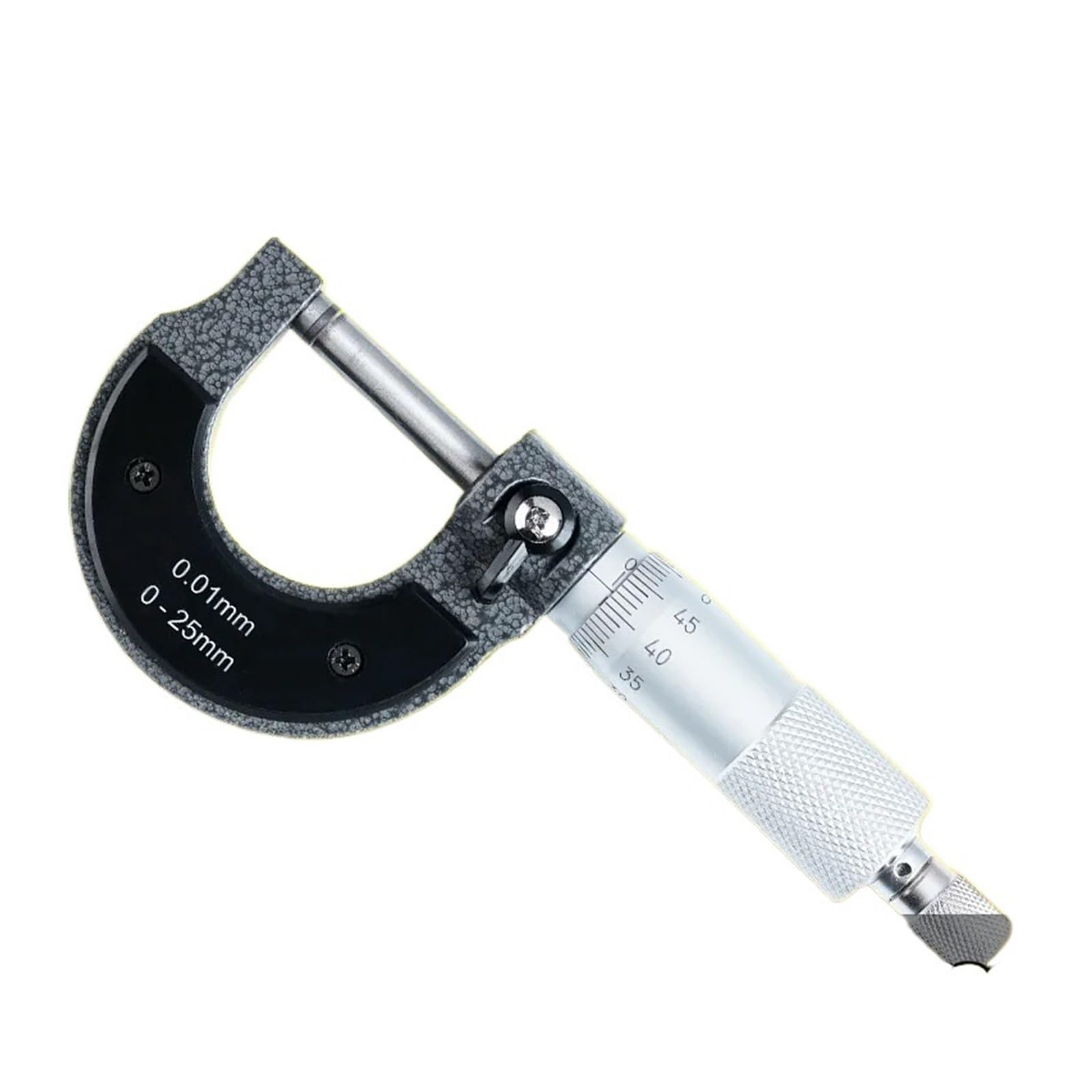 Micrómetro de precisión for diámetro exterior de 0-25 mm, 25-50 mm, 50-75 mm, 75-100 mm, herramienta de medición de calibre métrico de diámetro exterior de 0,001 mm(0-25mm)