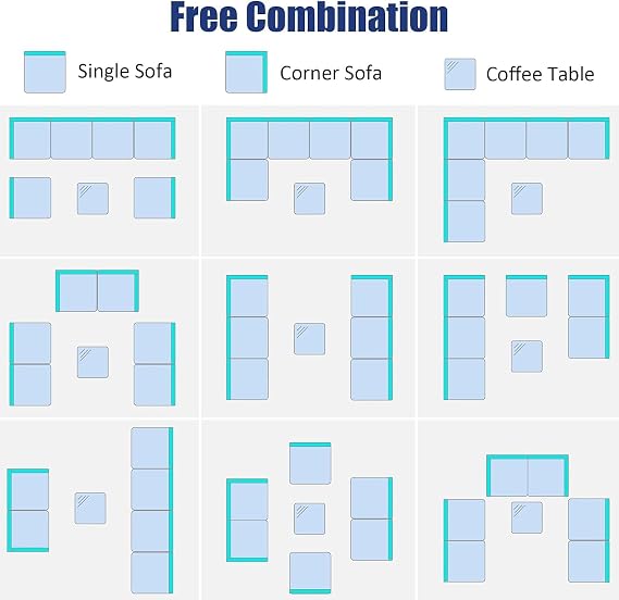 Tangkula 7 Pieces Wicker Patio Furniture Set, All-Weather Outdoor Rattan Sectional Sofa Set with Cushions & Tempered Glass Coffee Table, Outside Sofa Set for Garden, Lawn, Deck, Backyard