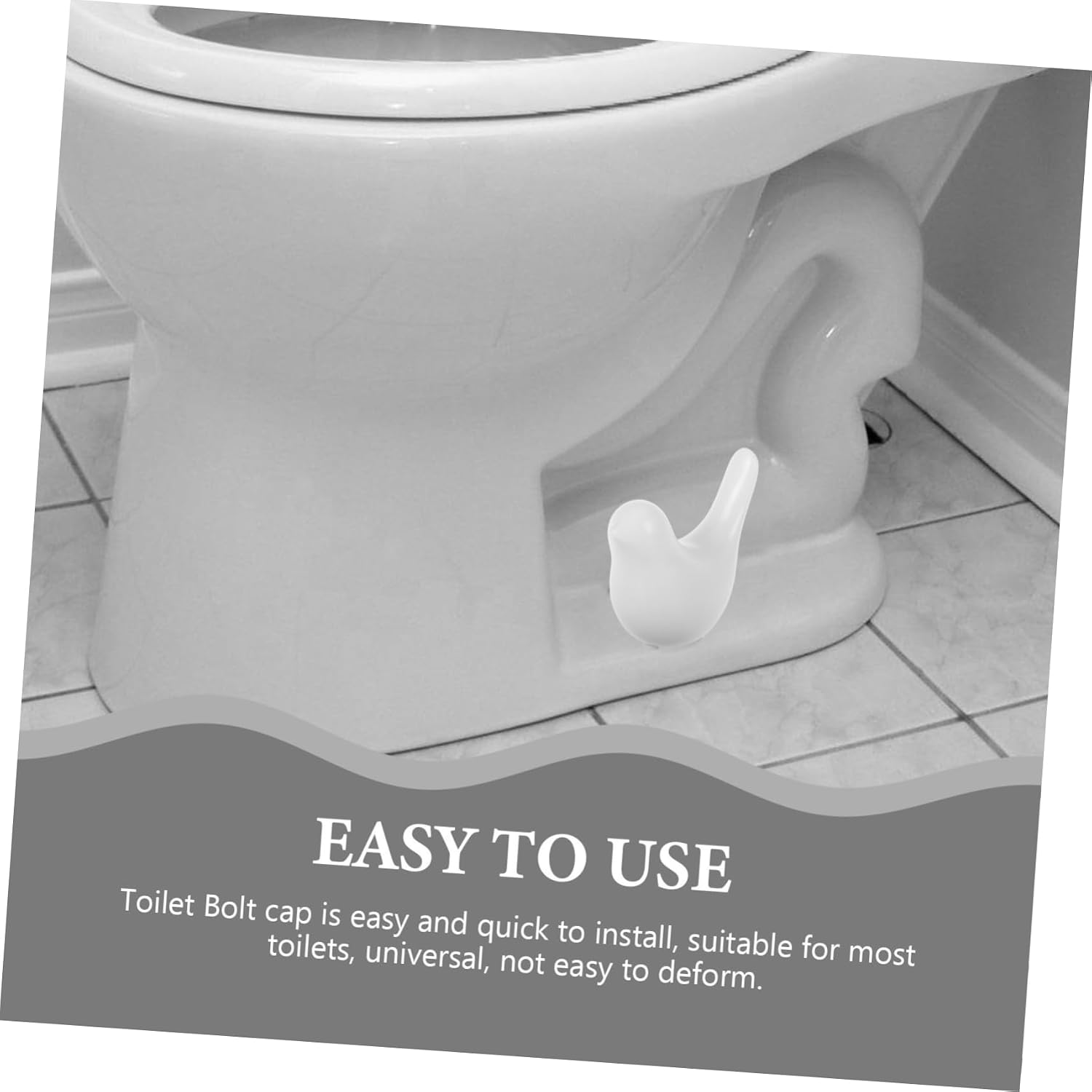 SOLUSTRE Decorative Toilet Bowl Caps for Bolts Bird Design Bolt Covers Cap for Bathroom Easy to Install