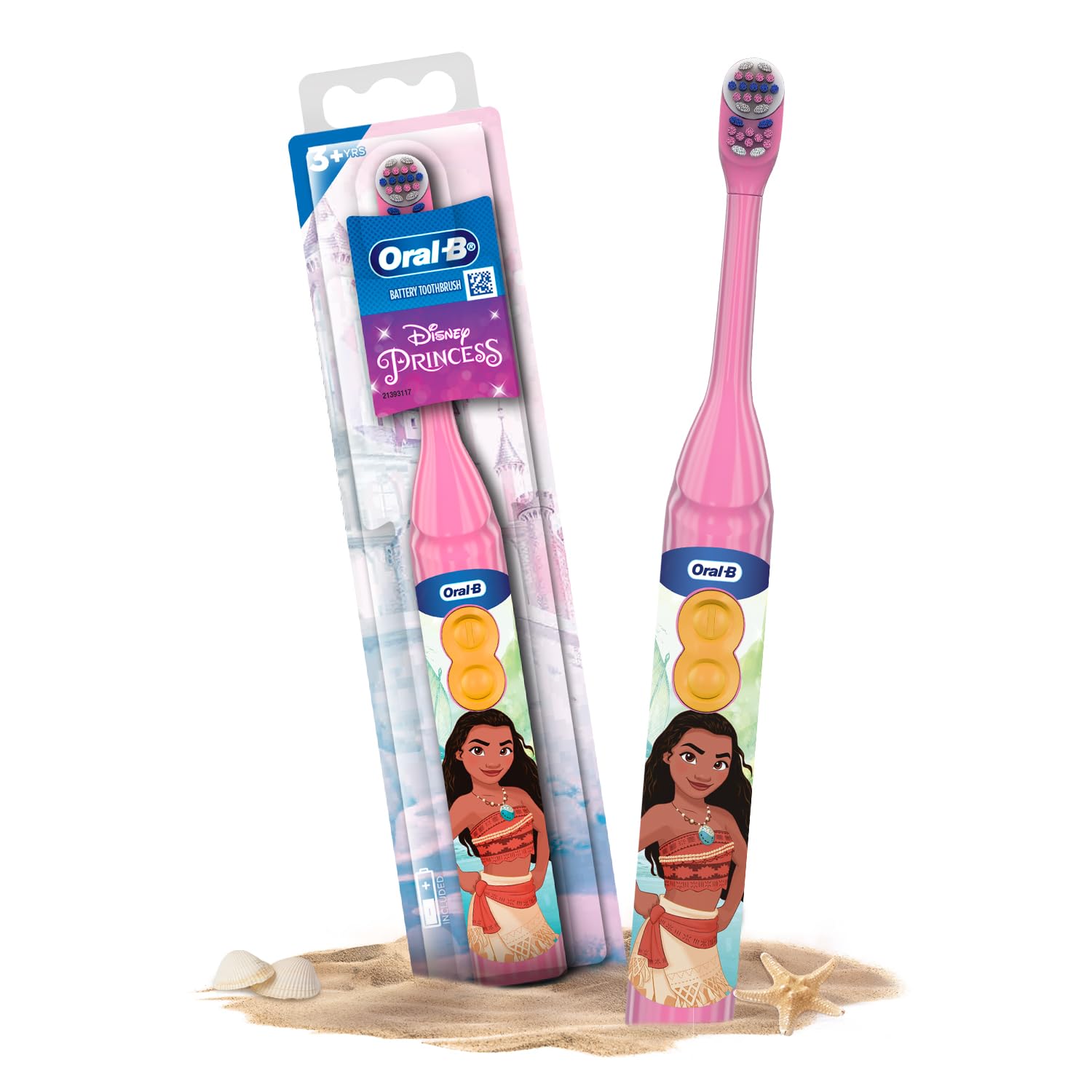 Oral-B Kids Moana Battery Electric Toothbrush, 90 Day Battery, 2 Year Warranty by Oral-B, IPX7 Water Resistant, Soft Bristles, Removes 100% More Plaque, 3+ Years-image-34