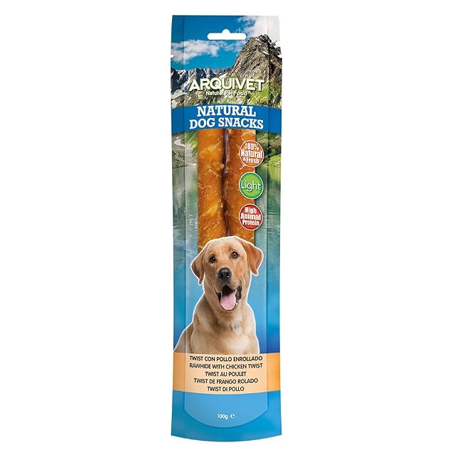 Arquivet Twist de Pollo Enrollado, 24 cm, 350 g (Paquete de 1)