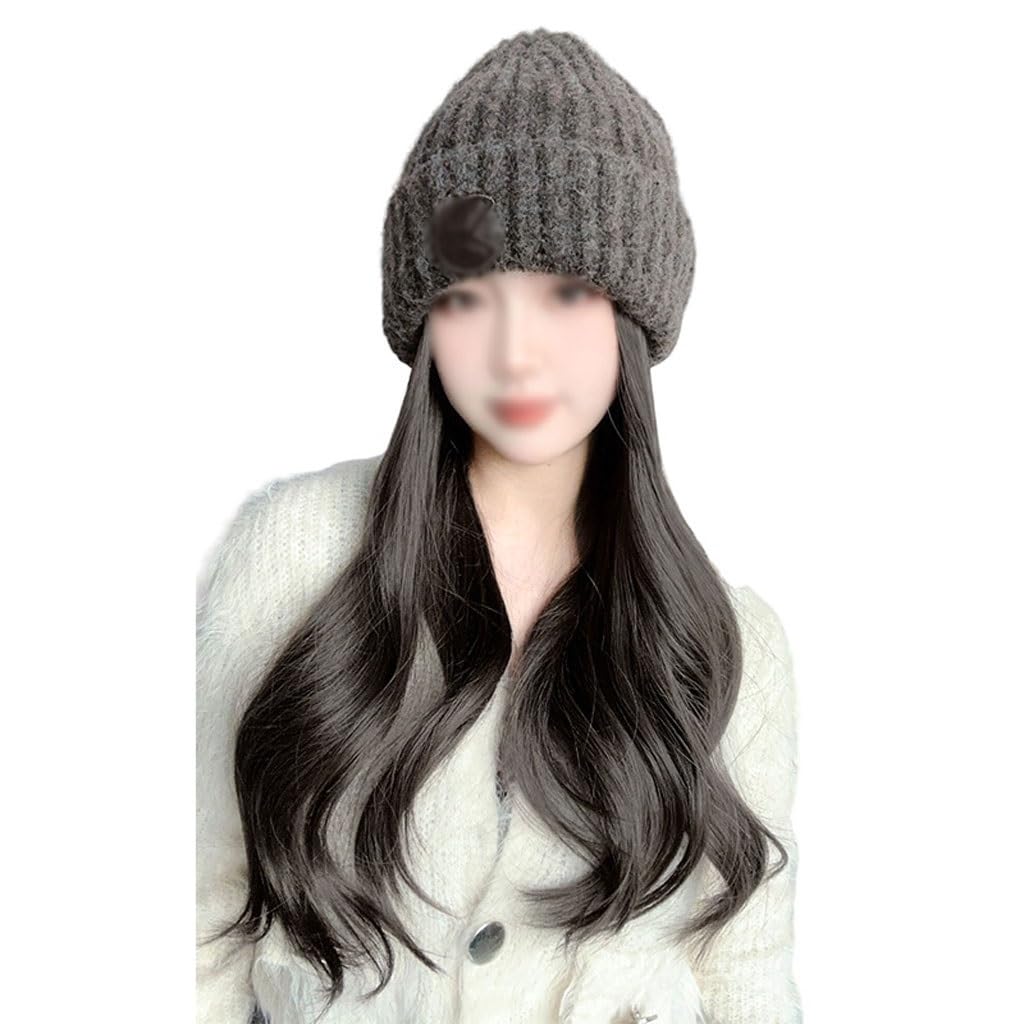 Wig Cap Women's Wig Cap, Wavy Long Hair Wig Cap, Knitted Cap, Suitable For Daily Theme Parties, Concerts, Dates Wig Caps For Women(03)