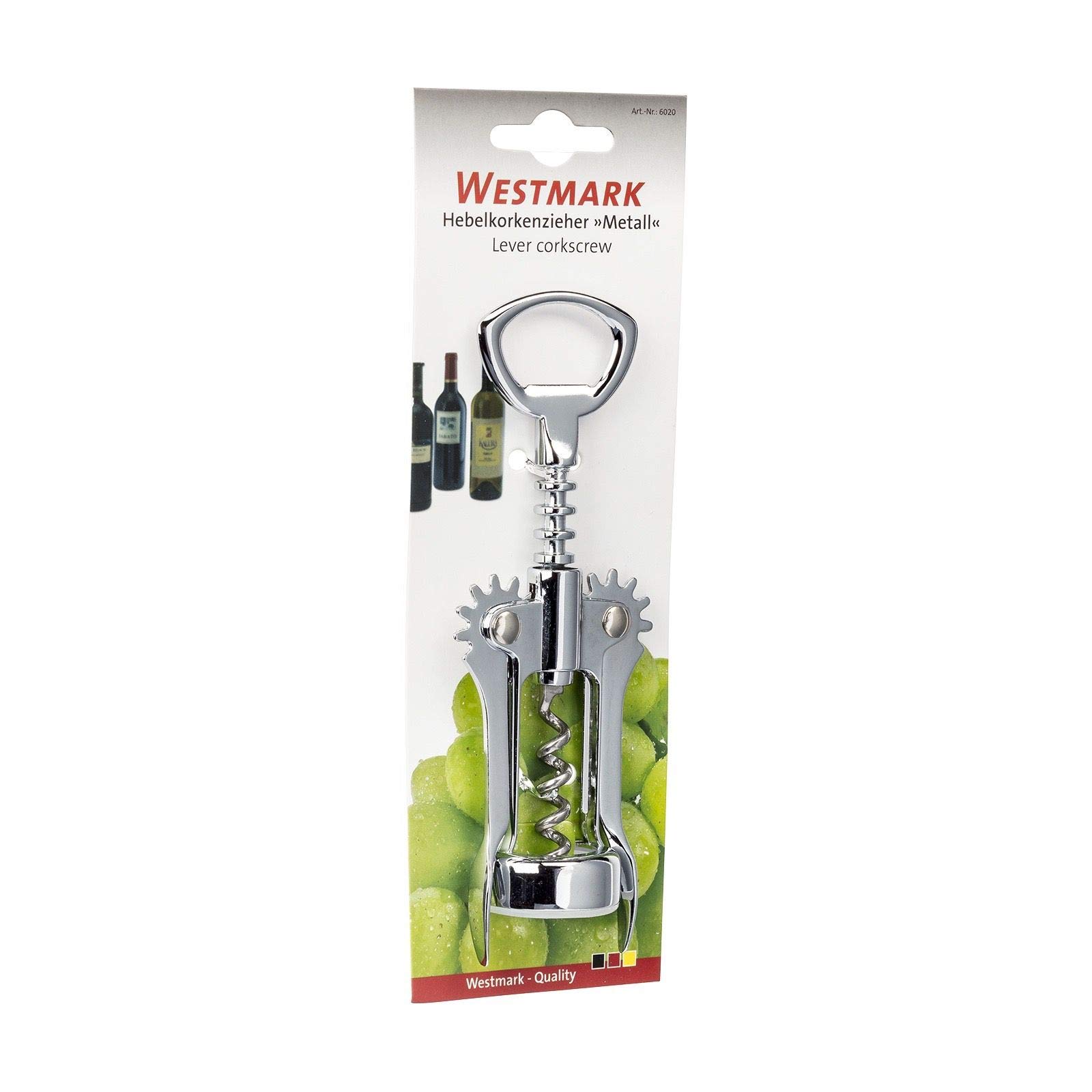 Westmark Cavatappi con apribottiglie e spirale, acciaio cromato, 60202270