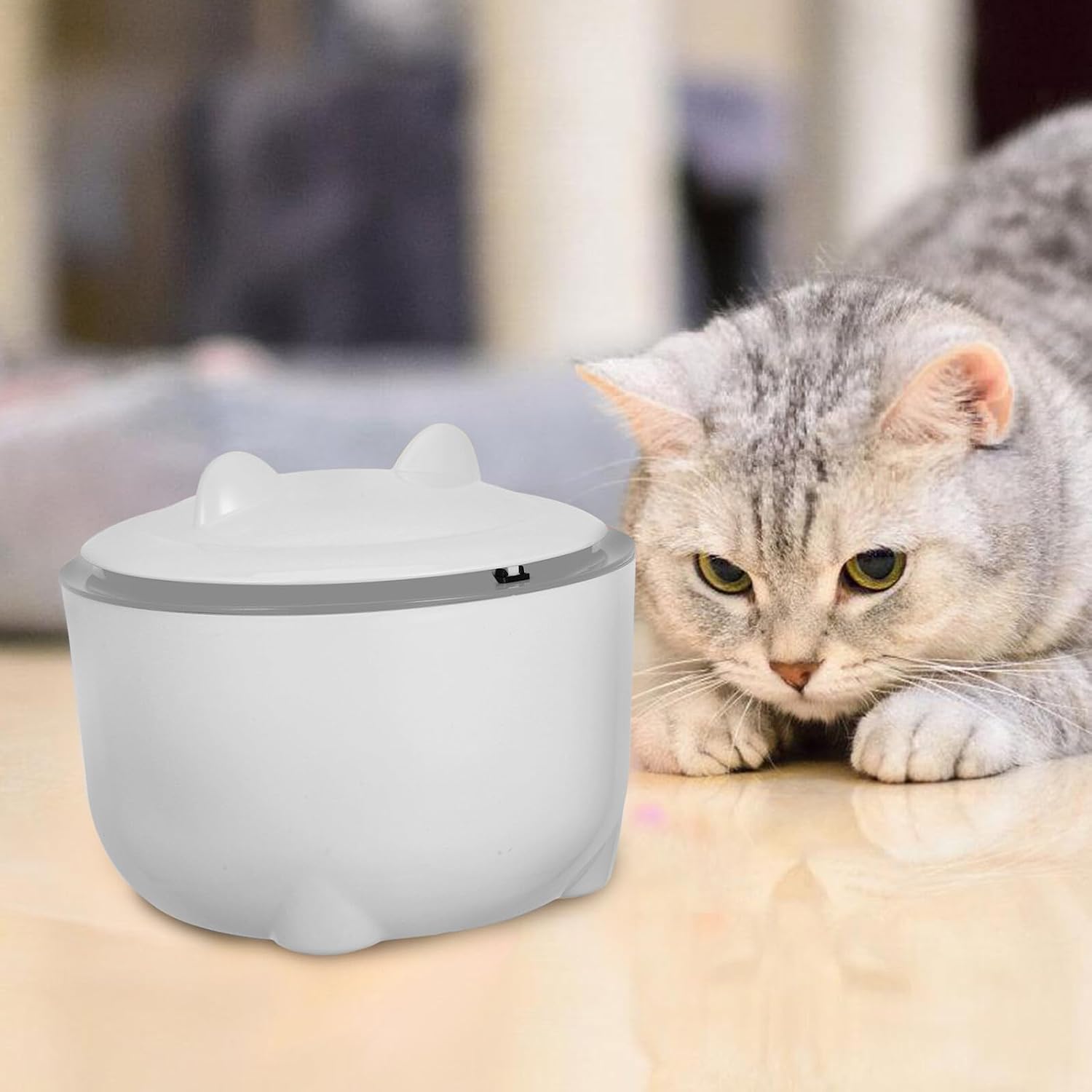 Pet Litter Storage Container with One-Button Seal, Covered Waste Bin with Lid and 90 Replacement Bags, Gray Cat Trash Can for Household and Bathroom Use Random Color
