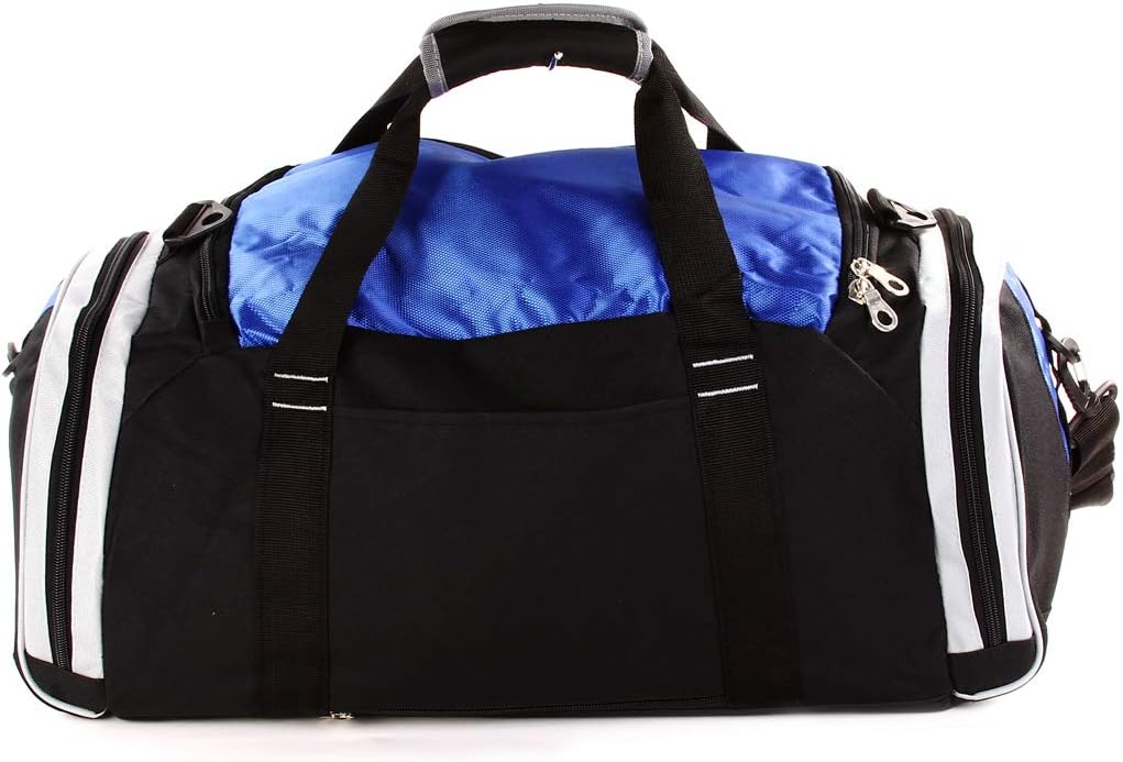 Personalized SportS Duffel Bag With Custom Name & Text - Basketball Blue