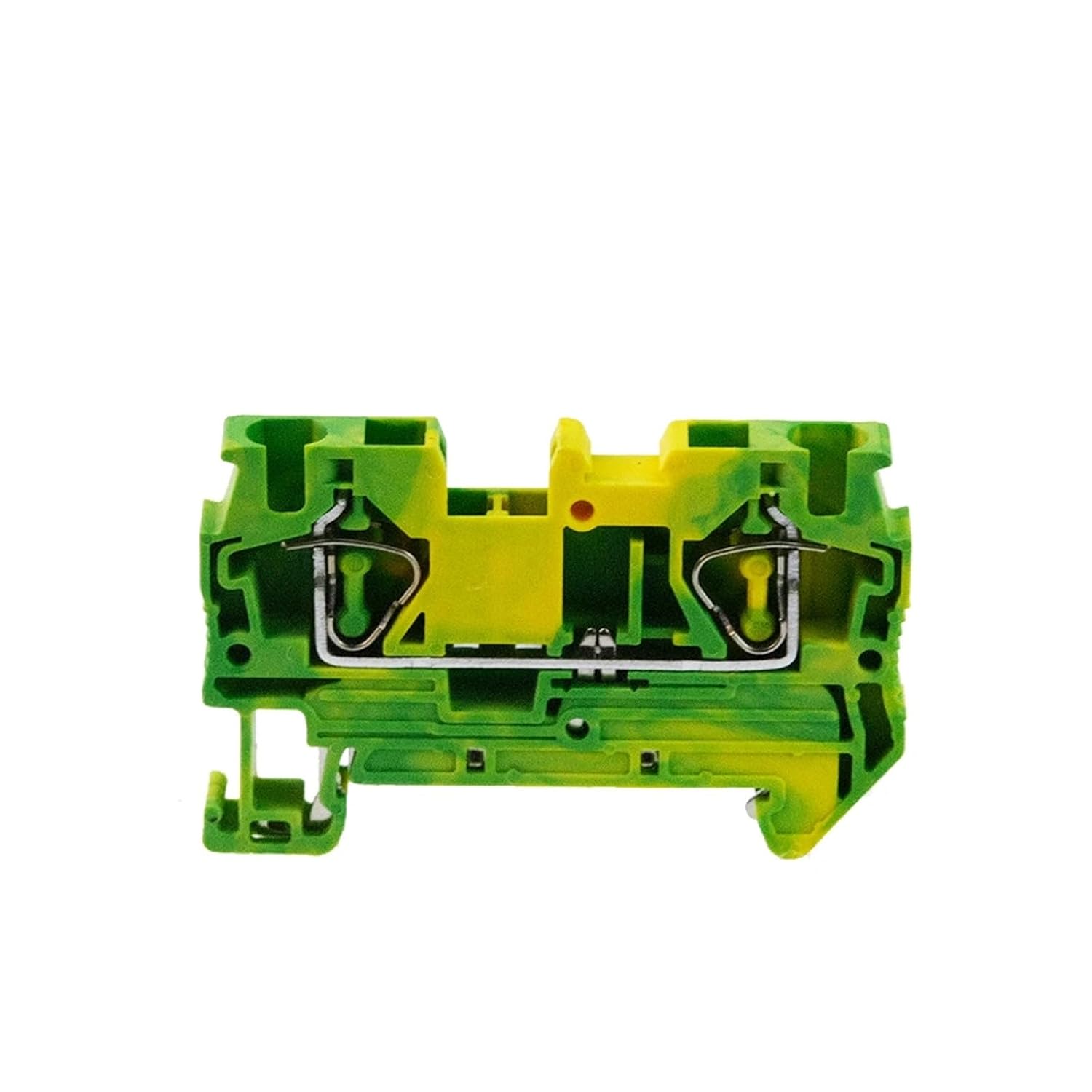 10Pcs PE Din Rail Terminal Blocks ST-2.5PE | Connectors Return Pull Type Spring Cage Connection Ground Terminal Blocks Screwless