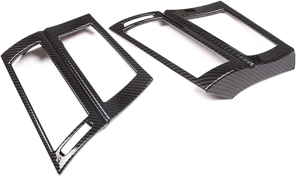 YIWANG Carbon Fiber Style ABS Car Dashboard Side Air Conditioning Outlet Vent Frame Trim for BMW X5 X6 E70 E71 2008-2013 Auto Accessories