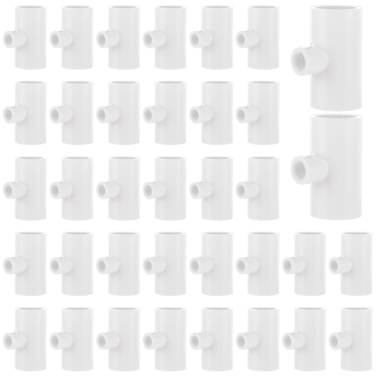 Bebedor de agua de pollo y tazas de comedero automáticos con piezas en T de PVC pack de 36