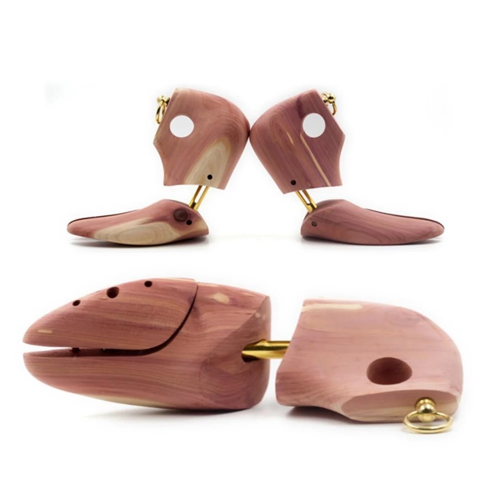 1 par de ensanchadores zapatos ajustables madera cedro rojo for hombre, soporte for árbol, dispositivo expansor botas