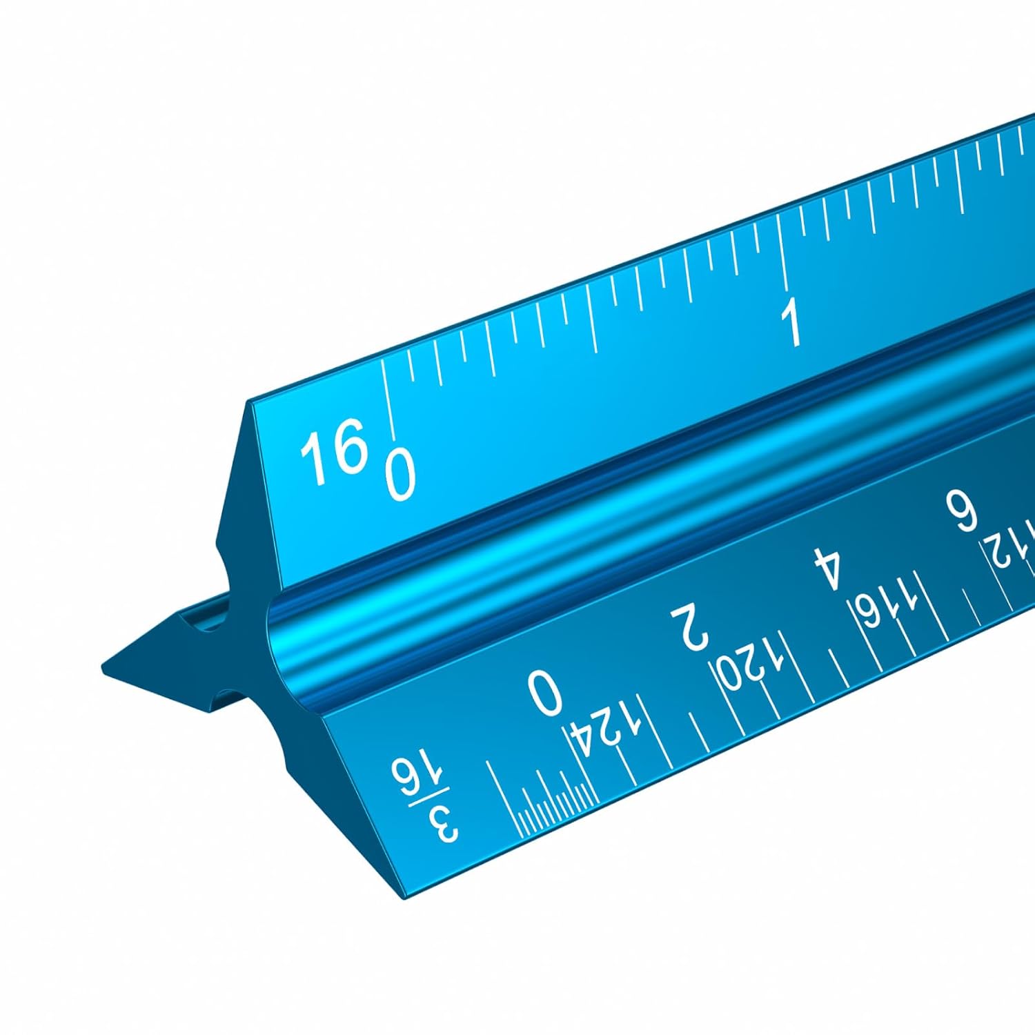 Rena Chris Architectural Scale Ruler: 12" Imperial Aluminum Alloy Metal Architecture Measuring Tools, Engineering Drafting Construction Drawing Blueprints Triangular Architect Scaling Rulers 12 I