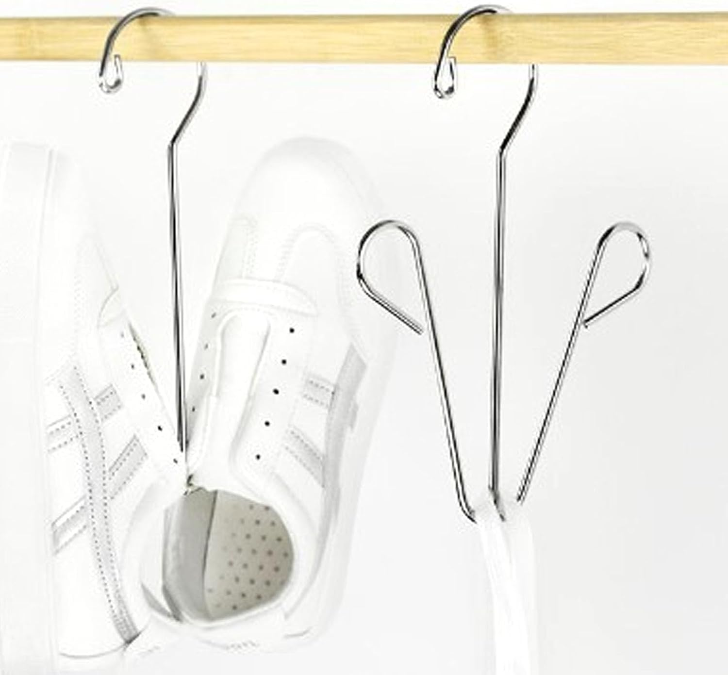 Secador colgante de zapatos acero inoxidable 5 unidades miniatura 1