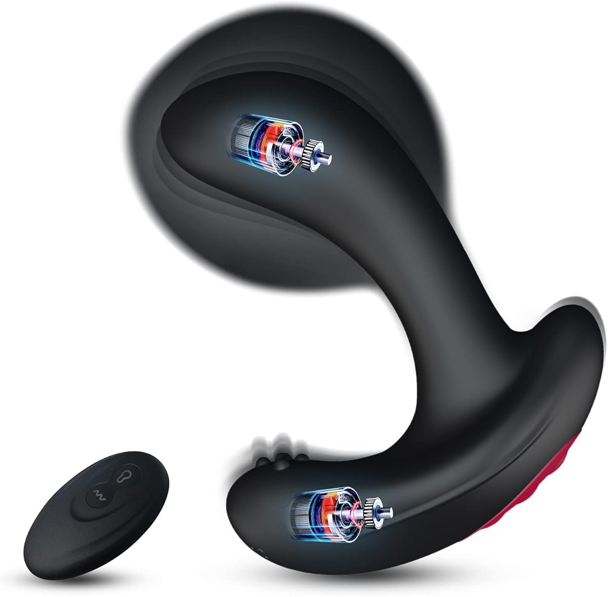Prostate Massager Inflatable Butt Plug - Remote Control Anal Vibrator with Automatic Inflation and 10 Vibrating Modes for Adult