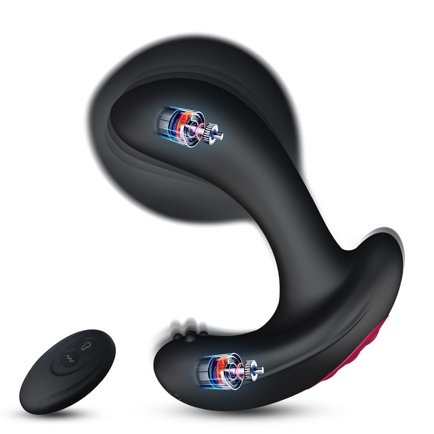 Prostate Massager Inflatable Butt Plug - Remote Control Anal Vibrator with Automatic Inflation and 10 Vibrating Modes for