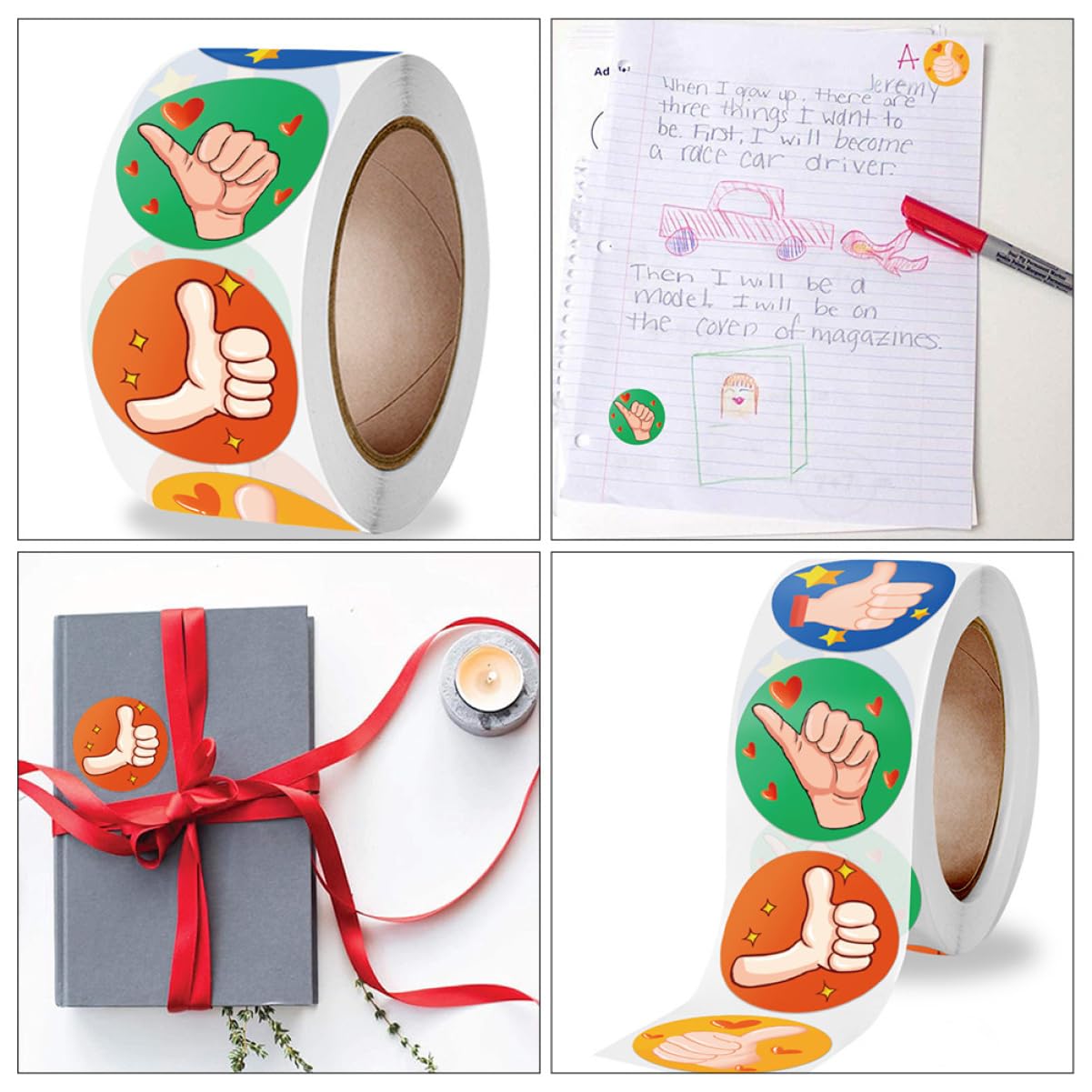 VILLCASE 5 Set Incoraggiare L'etichetta Affermazione Multiplo Adesivi Scrapbooking Adesivi Per Scrapbooking Adesivi Decorativi Per La Classe Adesivi Incoraggianti Per 5 * 5