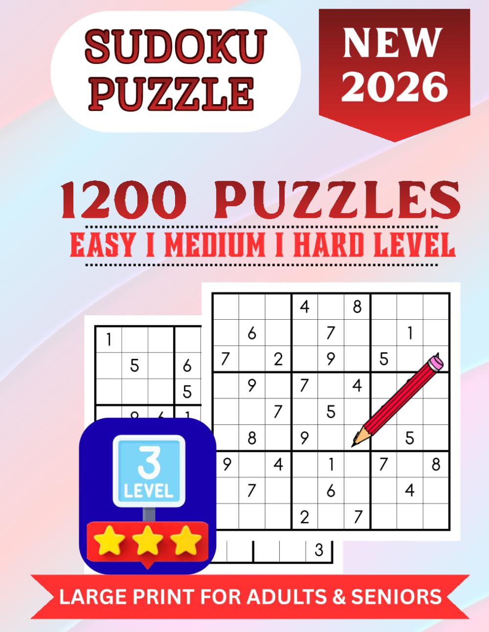 THE ULTIMATE 1200 SUDOKU MEGA CHALLENGE BOOK: Ultimate Large Print Sudoku for Adults | Easy to Hard for Brain Workout & Relaxation