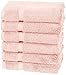 Pinzon Organic Cotton Hand Towels (6 Pack), Pale Peach