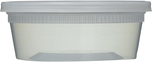 Newspring Recipientes transparentes para alimentos con tapas, almacenamiento, 8 onzas, 40 unidades