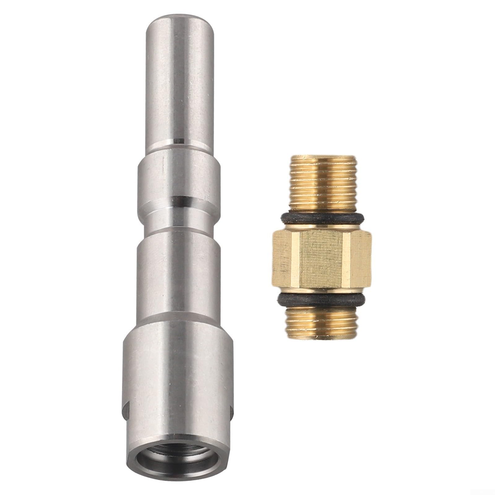 High Pressure Washer Foam Pot Quick Connect Adapter Set for Nilfisk Kew Alto 200bar Rated 280bar Max Pressure 83mm Length 1/4 Male Thread