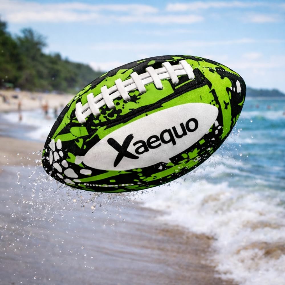 Ballon de Foot Américain Taille 9 en Néoprène Soft Résistant à l’Eau pour Plage, Piscine et Jardin
