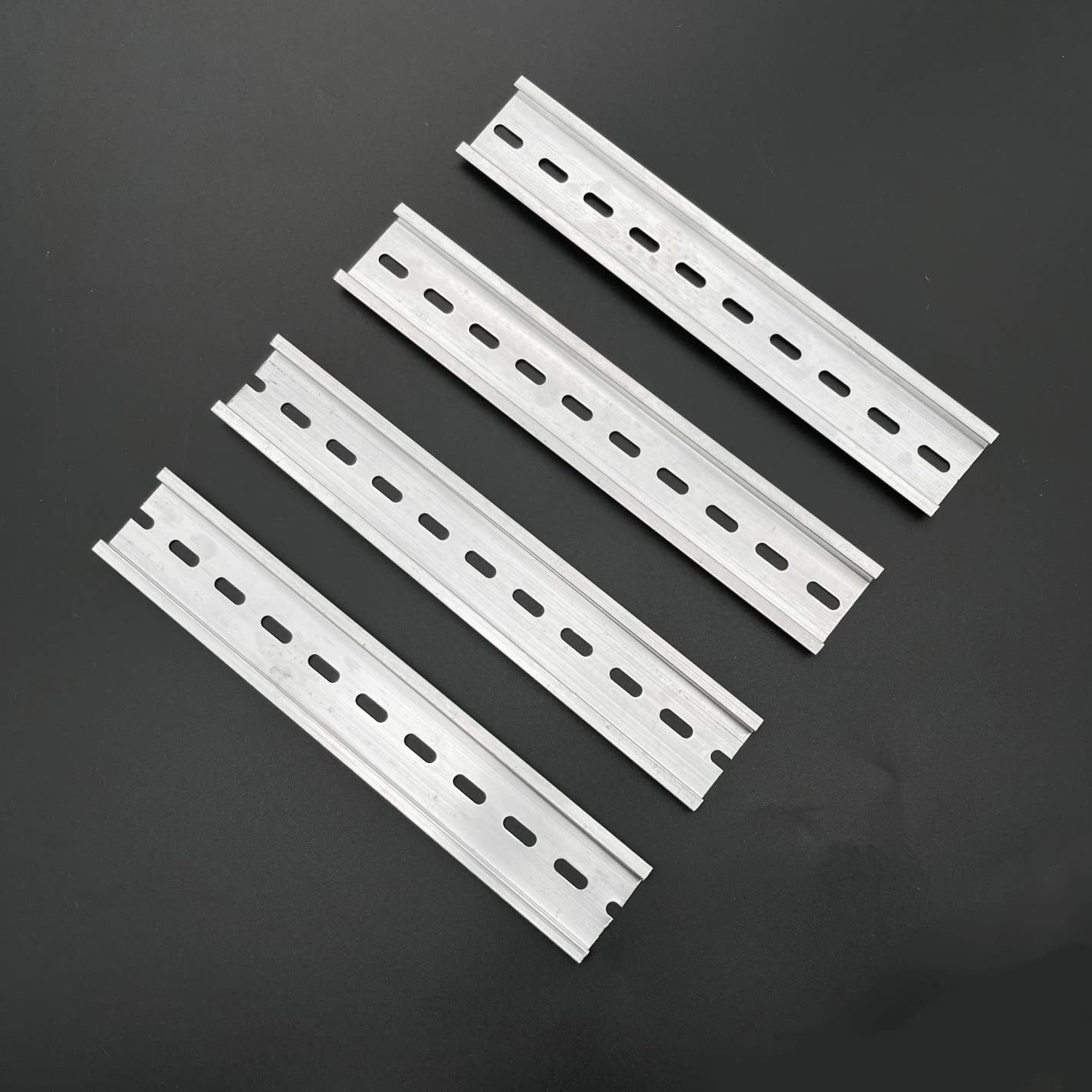 JZK - 4 Rails DIN Aluminium 20cm - Guidage Pour Borniers, Contacteurs & Appareils Électriques