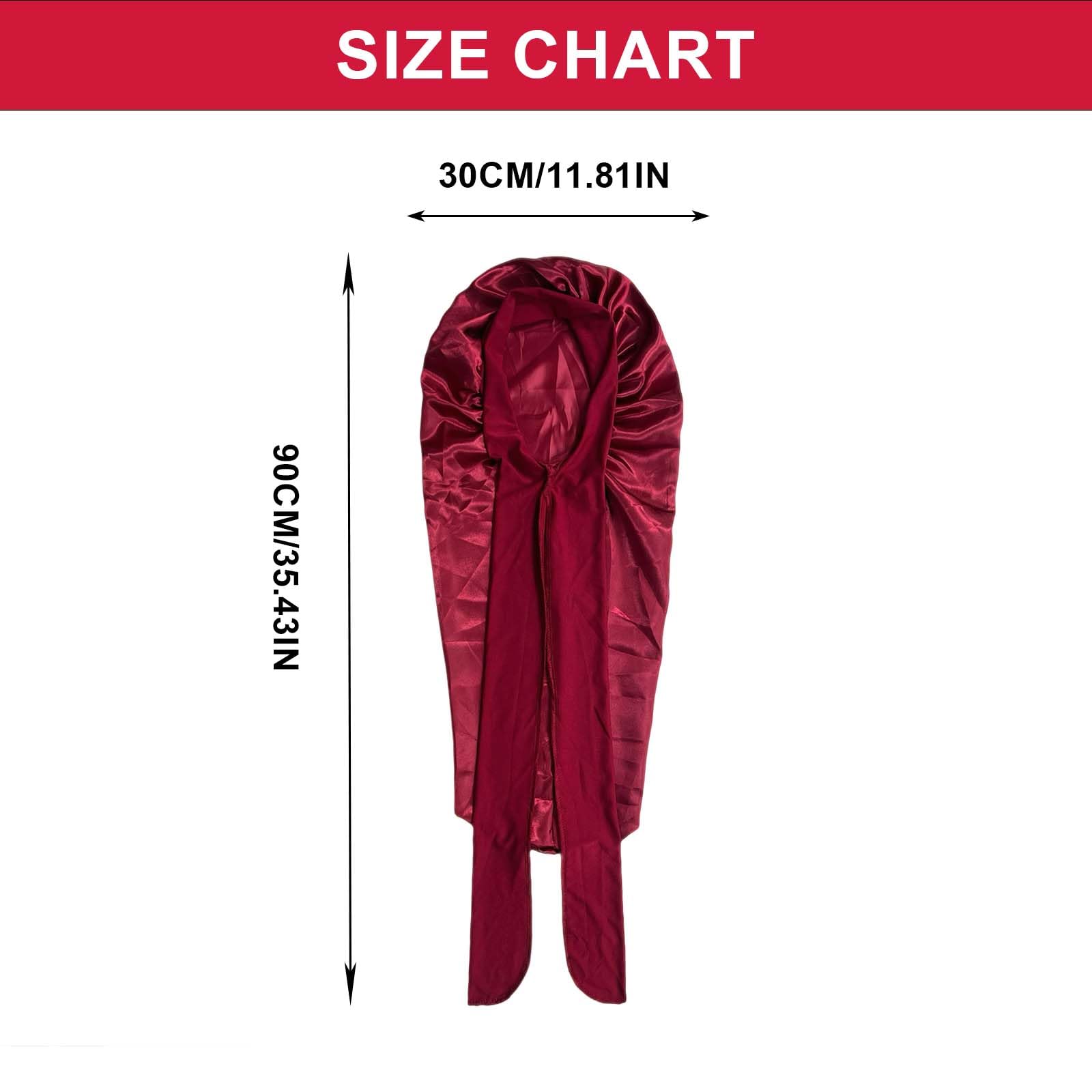 ShiningUU Hair Bonnet for Sleeping Burgundy Sleep Bonnet - Image 2