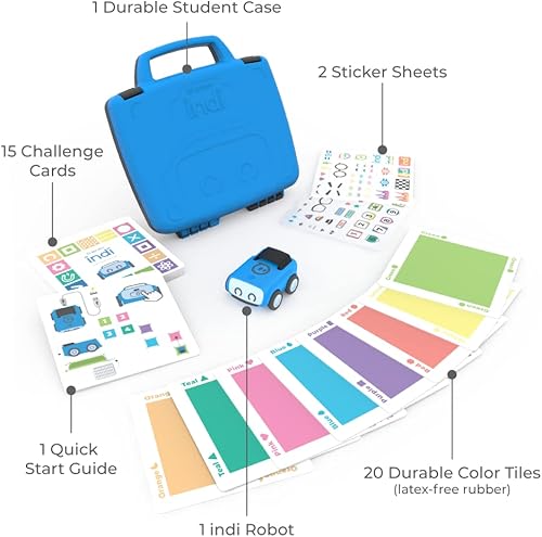 Miniatura 9 de Sphero Indi - Kit de aprendizaje en casa robot de aprendizaje STEAM sin pantalla para niños a partir de 4 años, diseña y construye laberintos