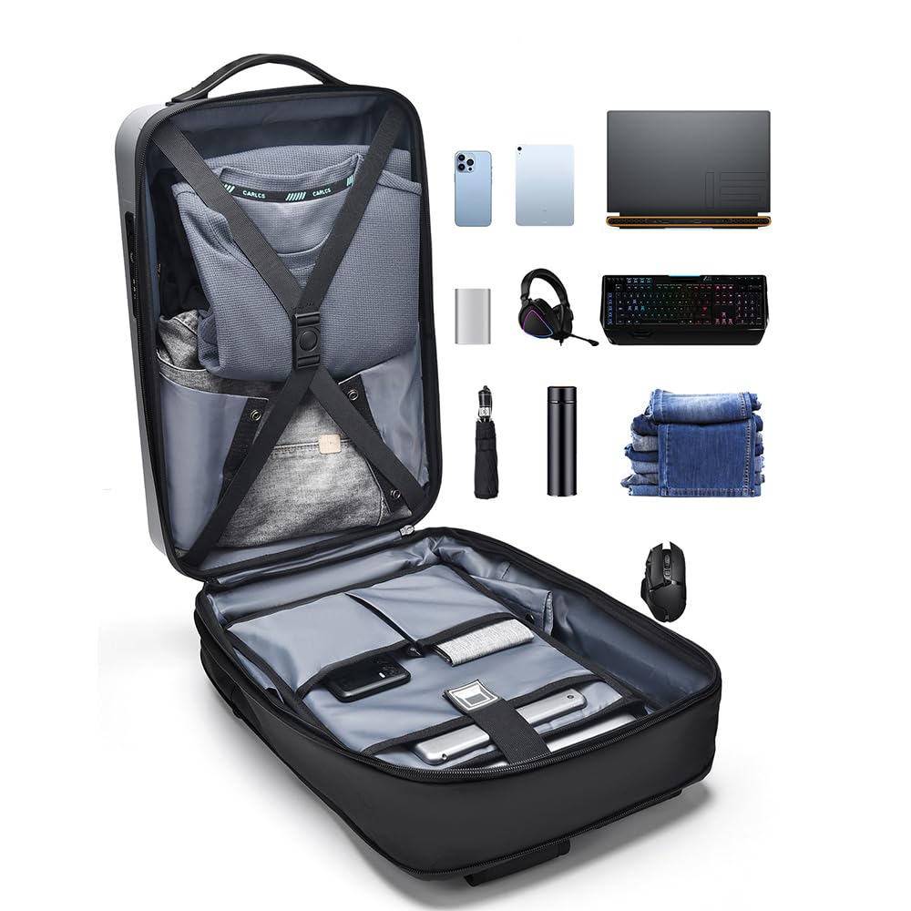 XINYASEE Mochila Rígida Expandible de Gran Capacidad para Viajes de Negocios - Impermeable y Antirrobo para Portátiles de Hombre y Mujer