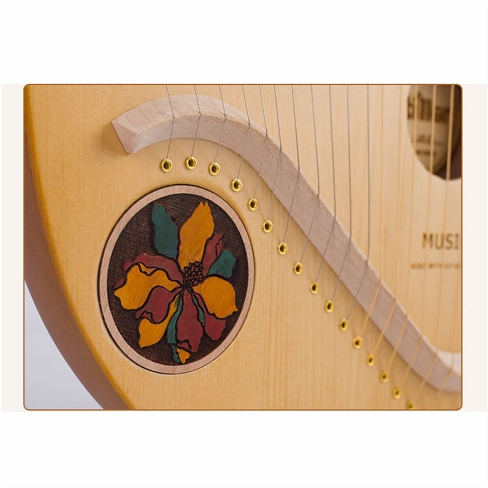 Arpa portatile, arpa lira, mogano, 21 corde in metallo, pianoforte portatile in legno massello, strumento classico per amanti della musica, principianti, bambini, adulti