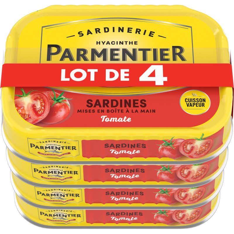 Parmentier Sardines Tomate Lot 4x135g