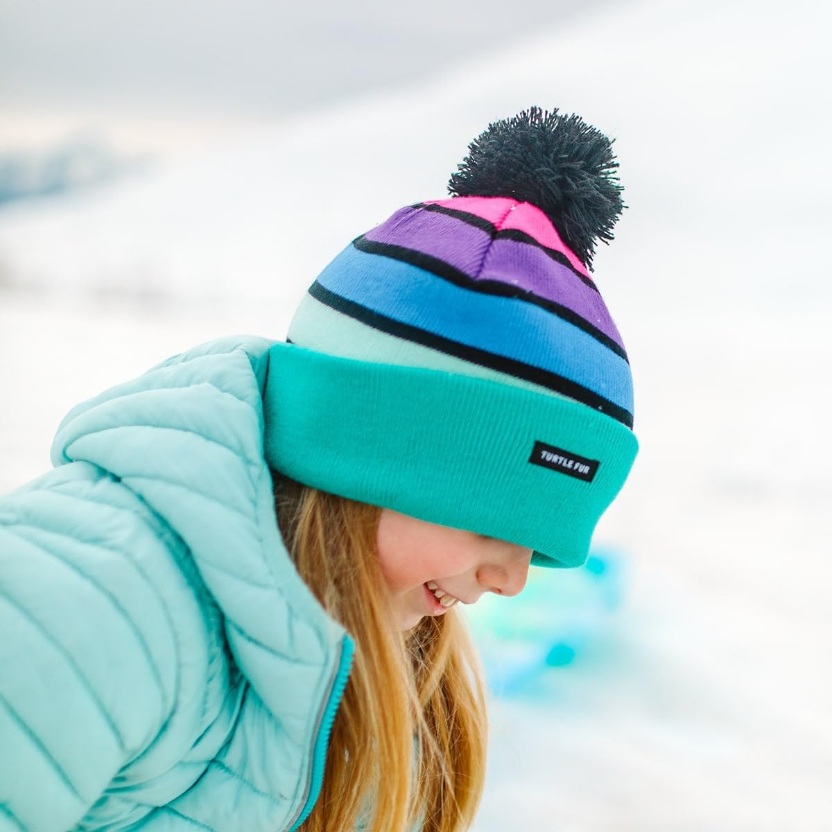 Turtle Fur Youth Rooftop Rave Pom Beanie
