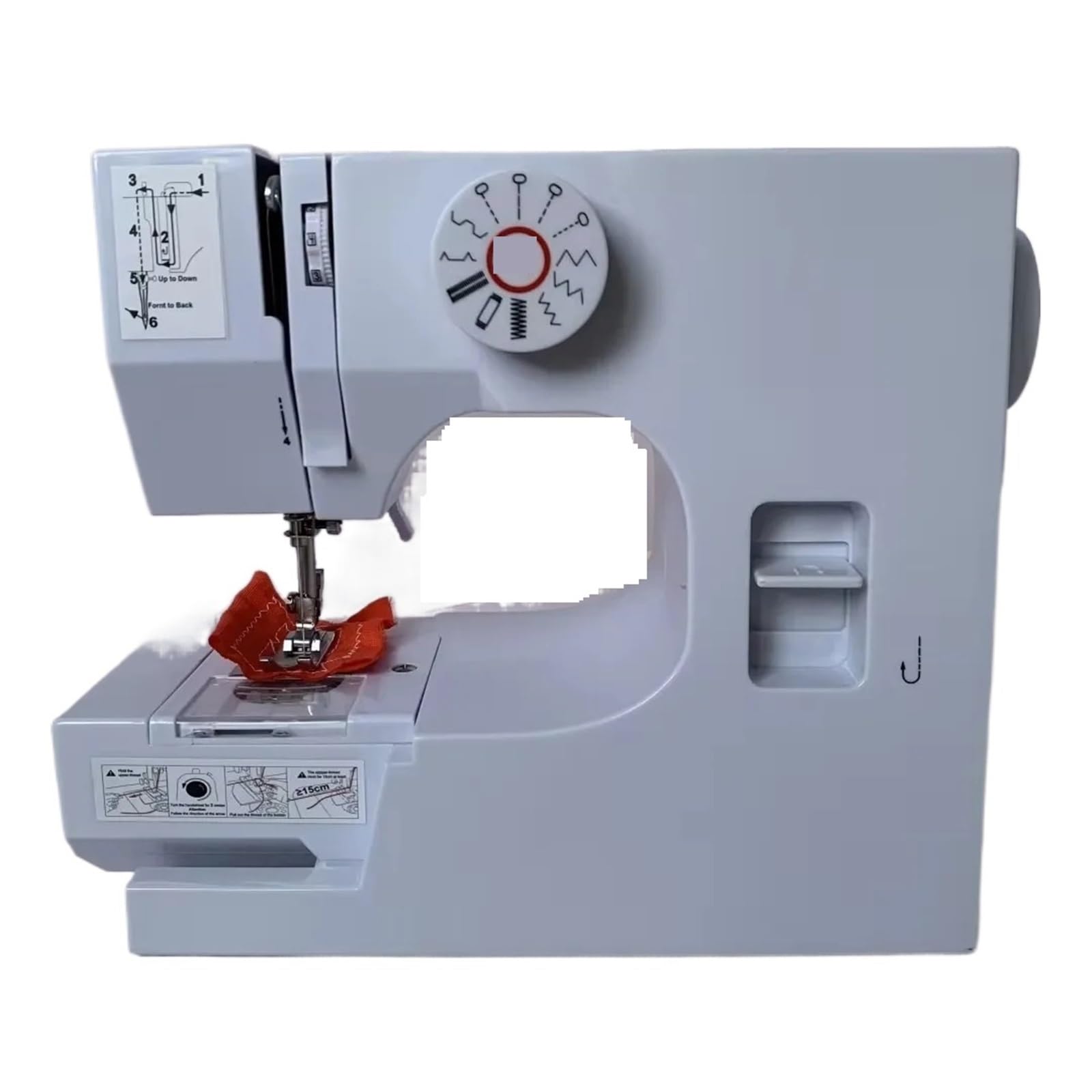 Edede One Color Sewing Machine, Electric Sewing Machine Portable For Beginners With 12 Stitches Pattern Led Light Foot Pedal Double Thread Sewing Eat Thick