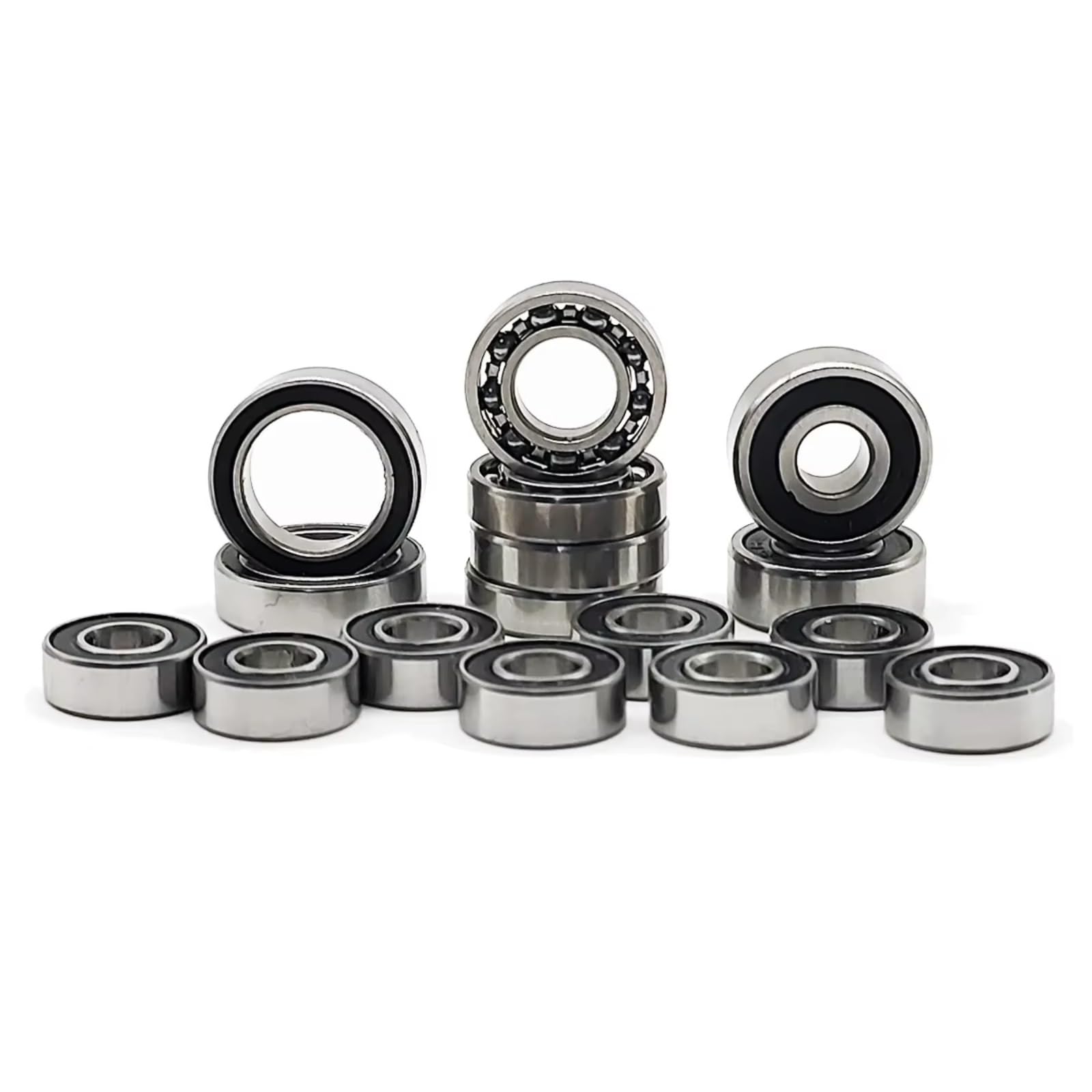 Für Axial Für SCX10.2 II 90046 90047 1/10 16 Teiliges AR44 Kugellager Set Vorder Hinterachse Stahl Schwarz Abgedichtet Vorgefettet RC Car RC Lagerteile