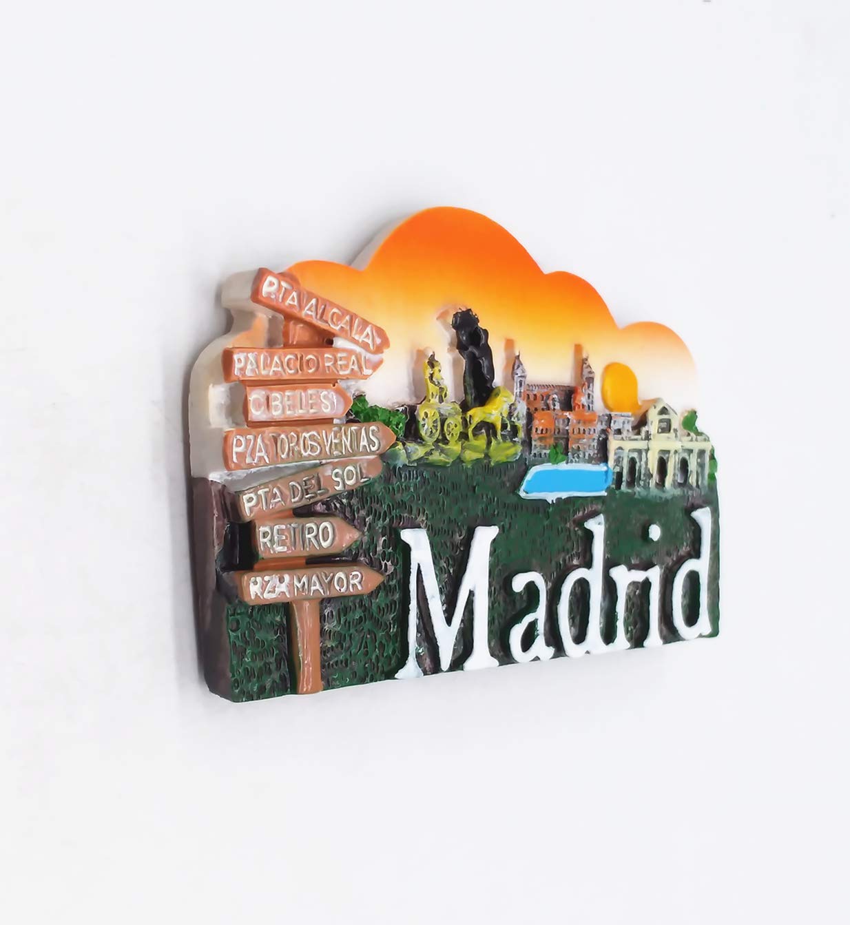 Magnete 3D Madrid Spagna Per Frigorifero - Souvenir Viaggio In Resina 8x5,7 Cm - Muyu Magnet