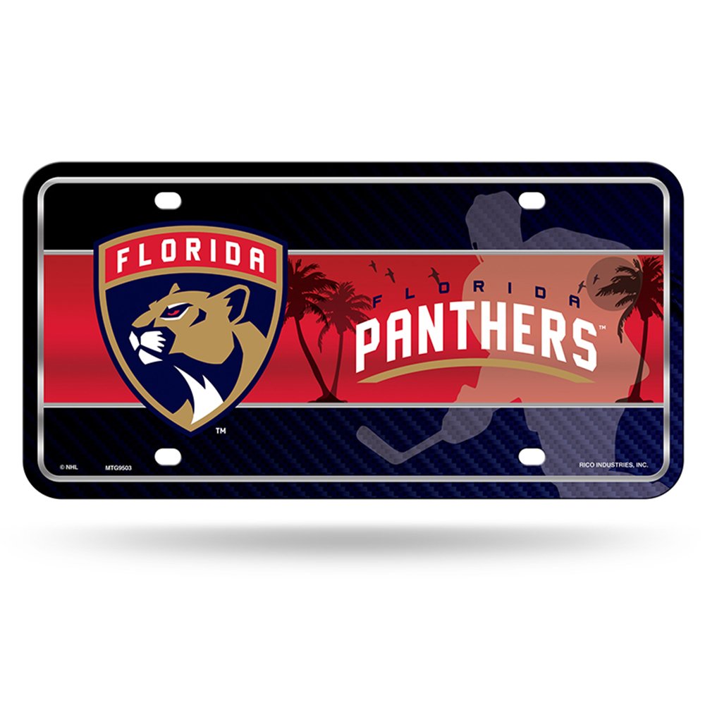 Rico Industries NHL Florida Panthers Metal License Plate Tag