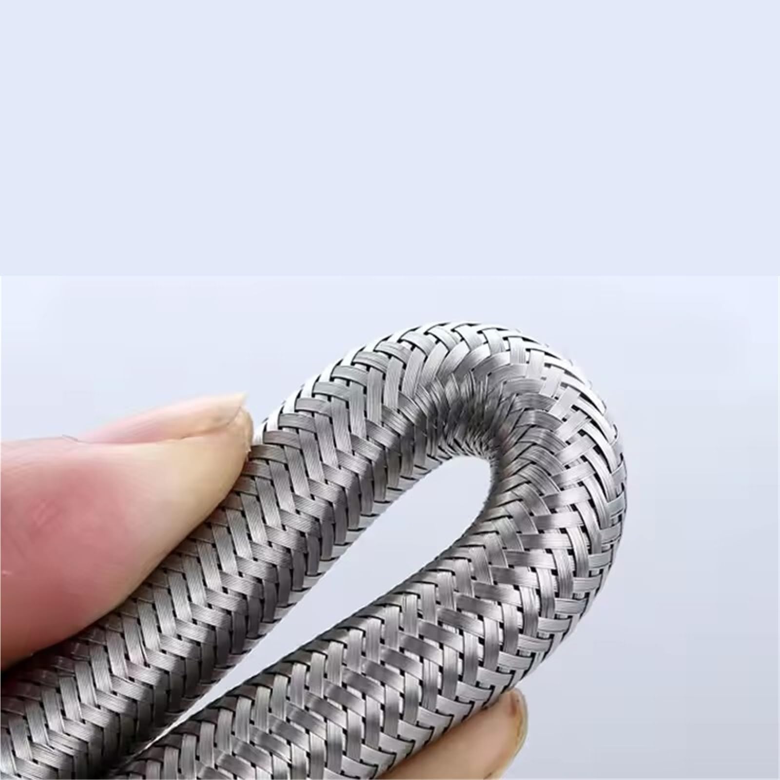 Manguera de ducha trenzada de acero inoxidable de 20 a 200 cm, manguera universal de fontanería de 1/2 pulgadas, paquete de 2 (negro, 150 cm), flexible, resistente a la corrosión, fácil de instalar