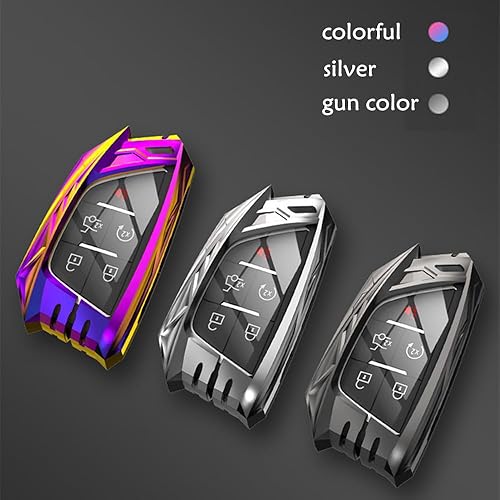Miniatura 7 de Funda de aleación para llavero compatible con Cadillac CT5 XTS XT4 XT5 ATS Escalade Accesorios 4 6 botones Llaveros