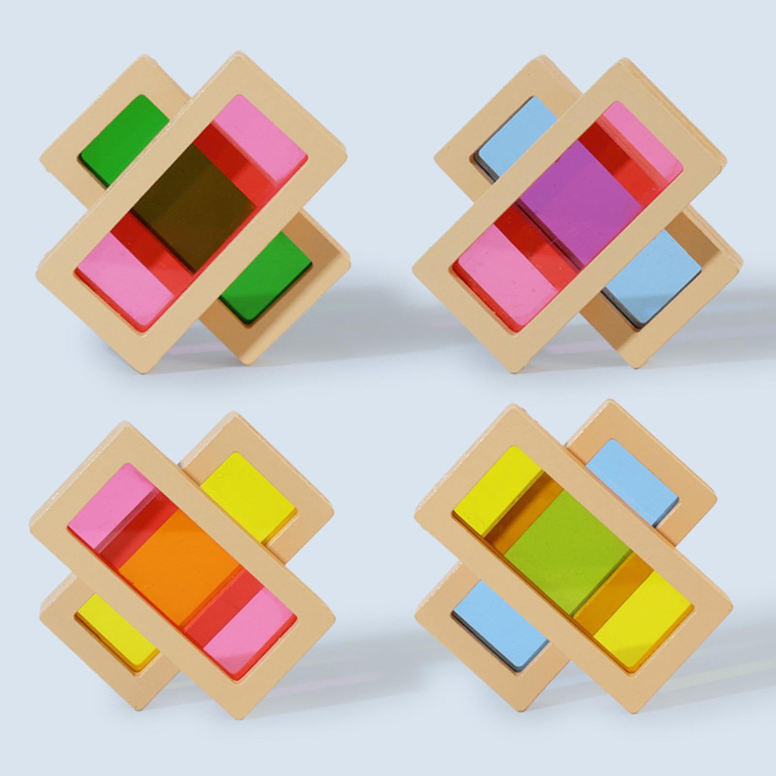 24 Bloques Apilables de Colores Y Formas para El Aprendizaje Temprano en Preescolar. Regalos de Cumpleaños.