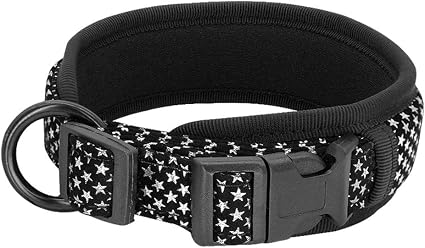 Amazon.com: Collar de perro suave acolchado para perro, collares gruesos y  anchos ajustables para perros medianos y grandes, rosa, negro, azul, S, M,  L : Productos para Animales
