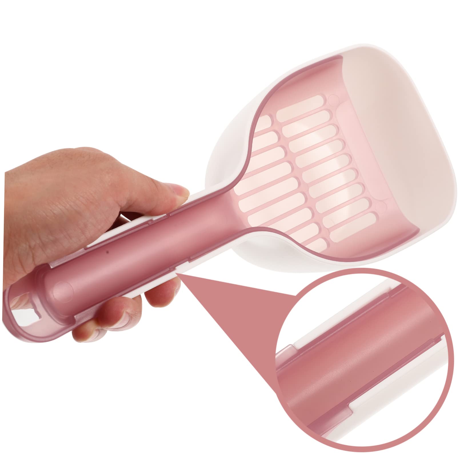 Katzenstreuschaufel, Abnehmbare Kehrschaufel, mehrfarbiges Reinigungswerkzeug for Haustiere(Pink)