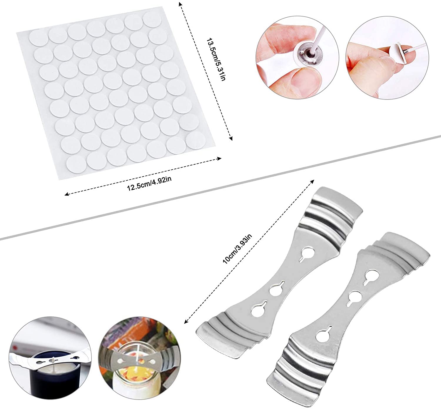 Narzędzia DIY do świec, 50 maszyn do świec, 1 produkcja garncarzy naklejki knot i 2 media DIY świece zapachowe TH0JY-1210