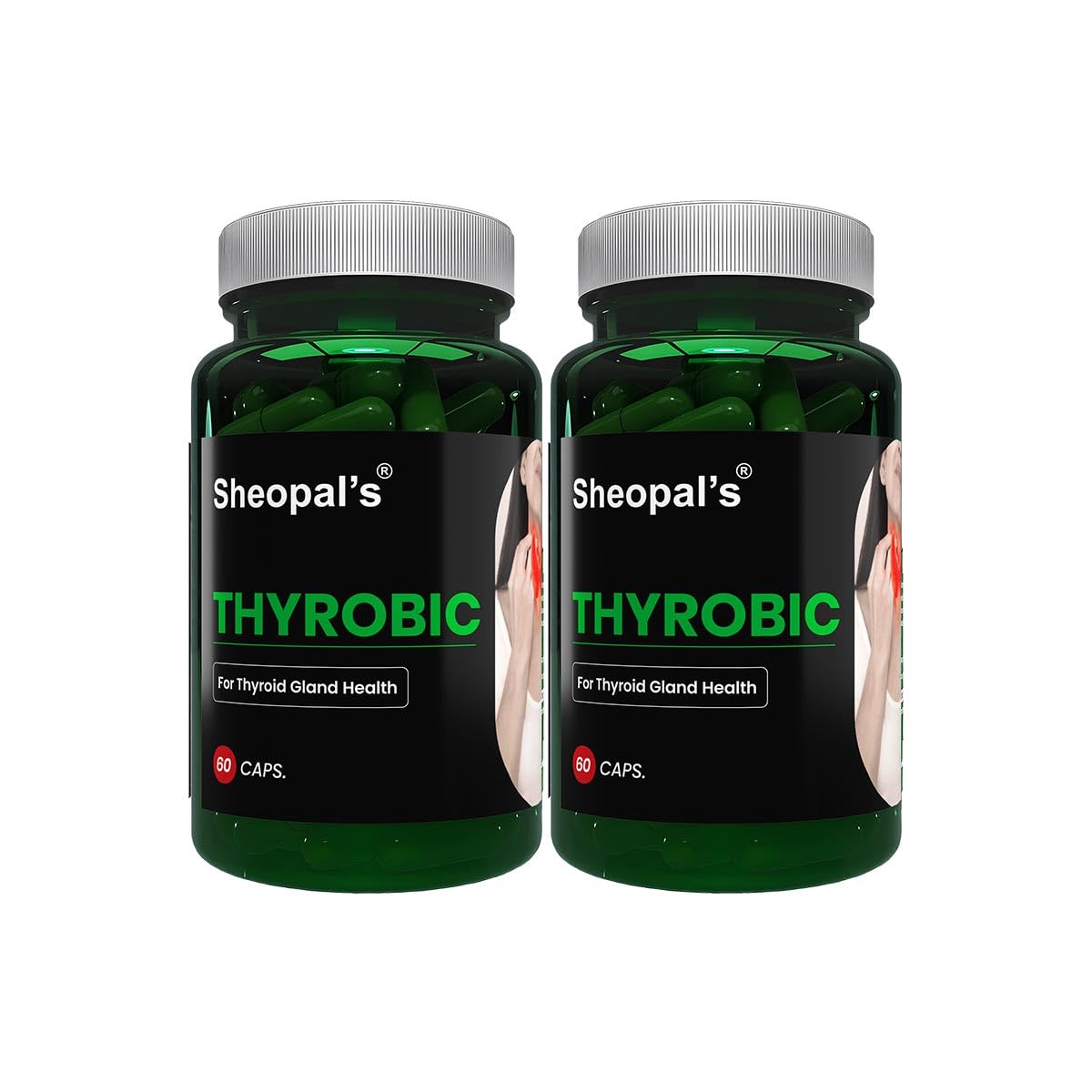 Sheopal’s Thyrobic Ayurvedic Capsules for Thyroid Care – Rapid Action Herbal Formula with Kanchanar, Sankh Bhasma, Amla & Saunf – Promotes Hormonal Balance & Metabolic Wellness - Pack of 2