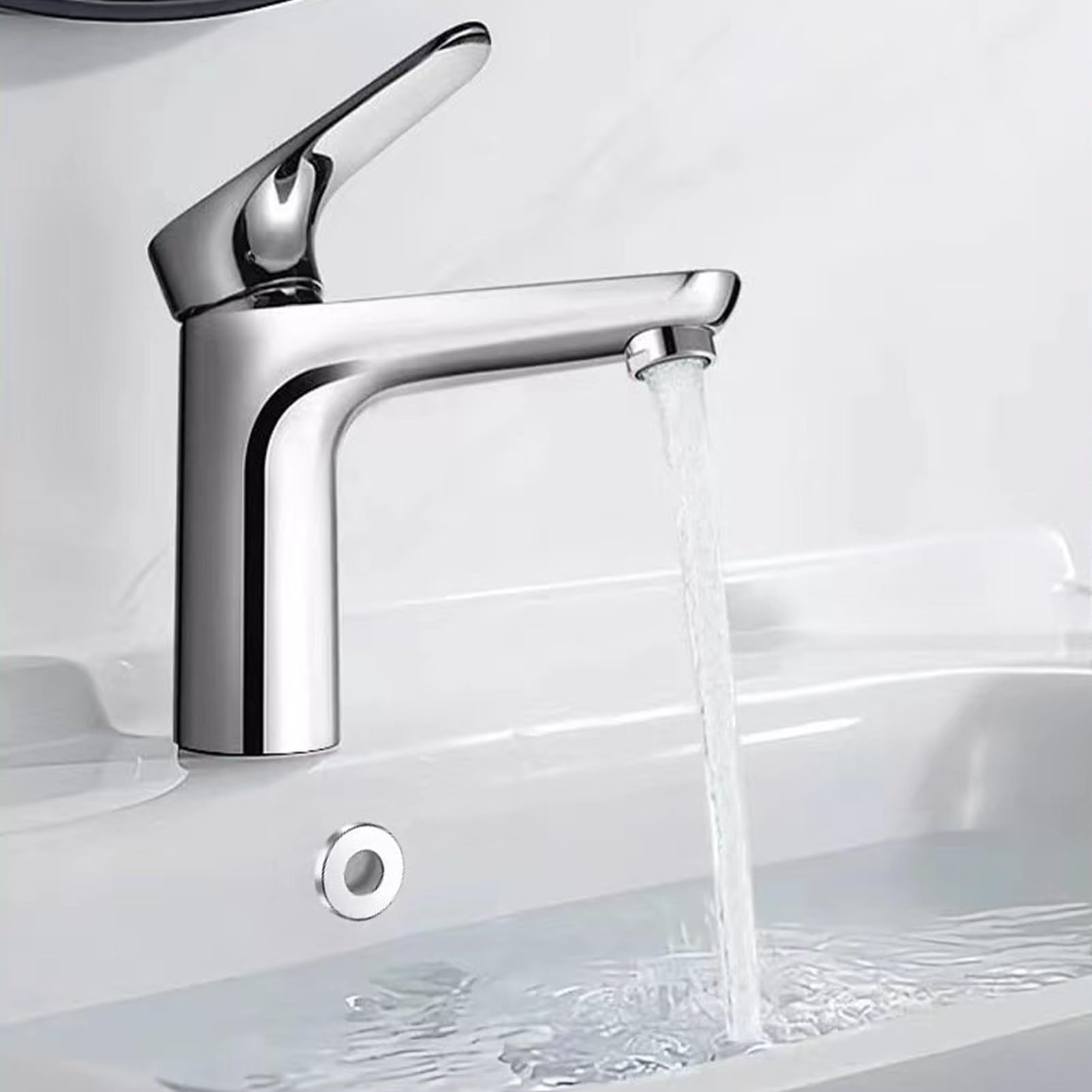 2 Piezas Tapon Lavabo,Embellecedor Lavabo Agujero,Anillo Desbordamiento Lavabo,Embellecedor Rebosadero Lavabo,para Orificios de Lavabo con Aberturas Ø22-24 mm,Plata (Material de Cobre)
