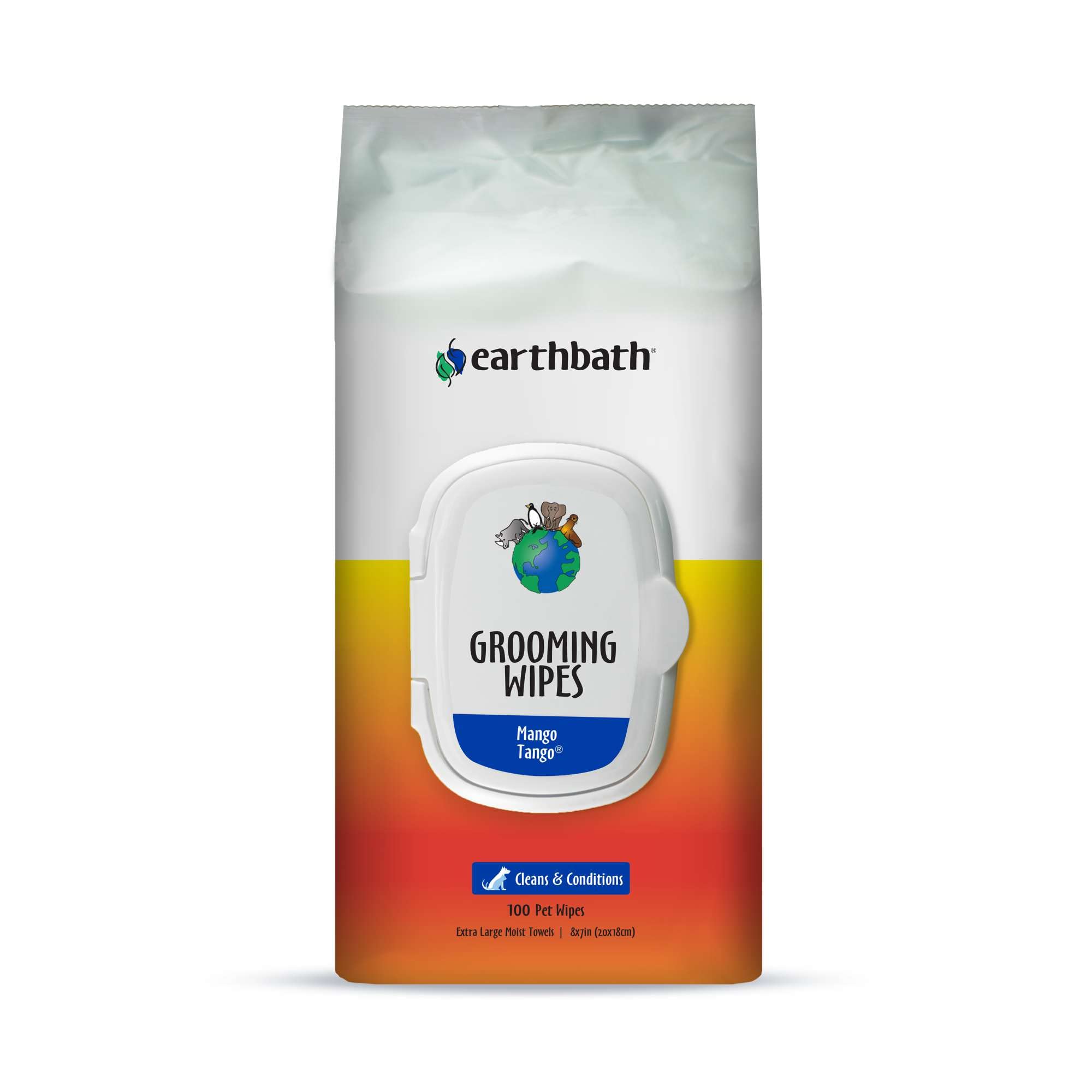 earthbath Mango Tango Grooming Wipes - Natural Pet Wipes to Clean & Condition Pet Coat, Best Pet Wipes for Dogs & Cats, Removes Dirt & Dander, 100 Wipes (1 Pack) (B0018CLYPY) Amazon Price History, Amazon Price Tracker