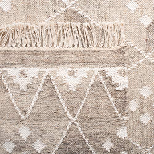 Safavieh Natural Kilim Collection Runner Rug - 2'3" X 12', Natural & Ivory, Handmade Moroccan Boho Tribal Wool & Viscose, Ideal For High Traffic Areas In Living Room, Bedroom (Nkm316B) #TOP5